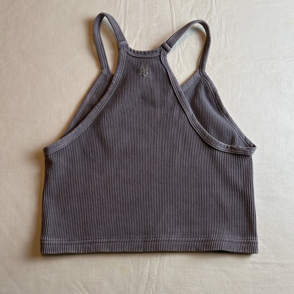 FP Movement Run Happy Tank Gray and Teal Ribbed Tank Tops Size M/L - Picture 7 of 11
